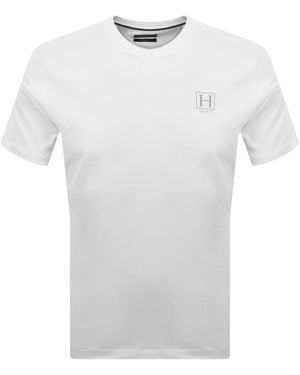 Hackett Logo T Shirt Optic - White