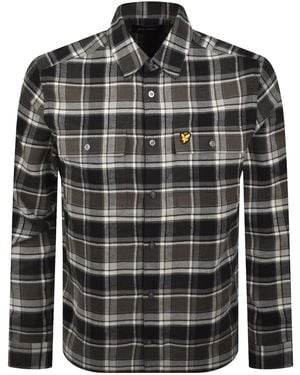 Lyle & Scott Brushed Check Shirt - Black