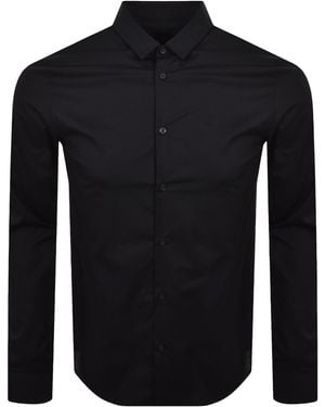 ARMANI EXCHANGE Long Sleeve Slim Shirt - Blue