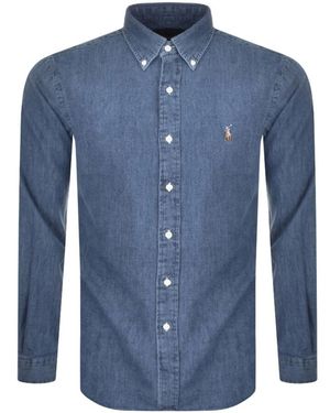 Ralph Lauren Slim Fit Denim Shirt - Blue