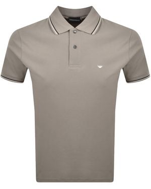 Armani Emporio Short Sleeved Polo T Shirt - Grey