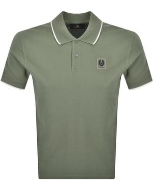 Belstaff Tipped Polo T Shirt - Green