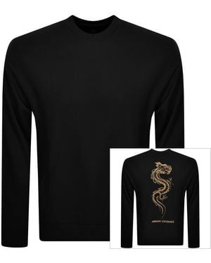 ARMANI EXCHANGE Dragon Sweatshirt - Black