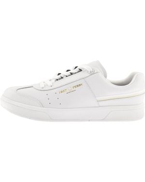 Fred Perry B302 Leather Trainers - White
