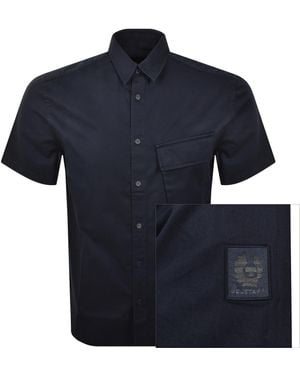 Belstaff Scale Short Sleeved Shirt - Blue