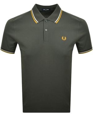 Fred Perry Twin Tipped Polo T Shirt - Green