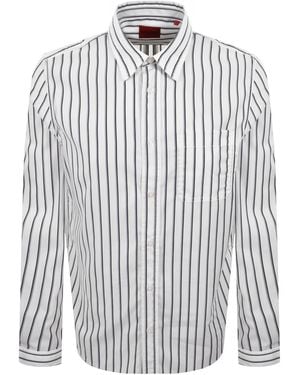 HUGO Long Sleeved Erillo Shirt - White