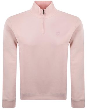 Lyle & Scott Quarter Zip Sweatshirt - Pink