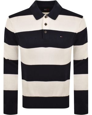 Tommy Hilfiger Slim Fit Polo Jumper - Blue
