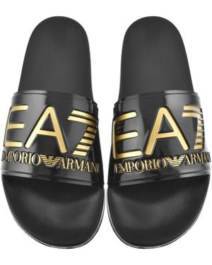 EA7 Emporio Armani Beach Sliders Shiny - Black