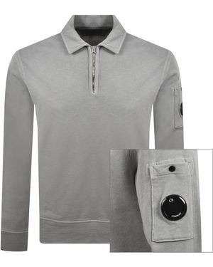 C.P. Company Cp Company Quarter Zip Sweatshirt - Grey