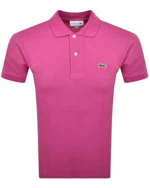 Lacoste Short Sleeved Polo T Shirt - Pink