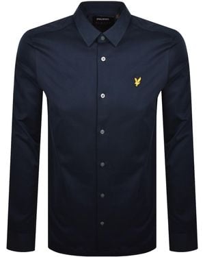 Lyle & Scott Interlock Long Sleeve Shirt - Blue