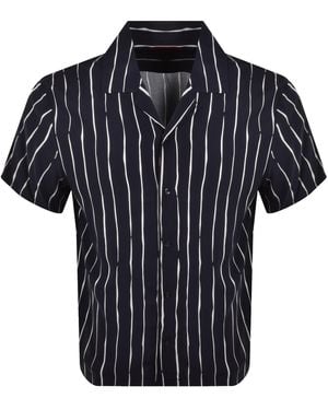 HUGO Exolino Relaxed Fit Striped Shirt - Black