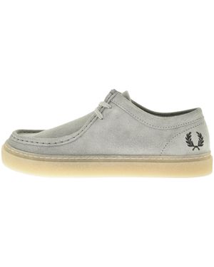 Fred Perry Dawson Low Suede Shoe - Gray