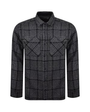 Barbour Millom Houndstooth Overshirt - Black