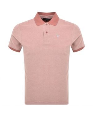 Barbour Sports Mix Polo T Shirt Earth - Pink
