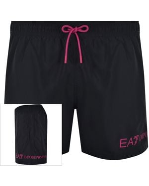 EA7 Emporio Armani Logo Swim Shorts - Blue