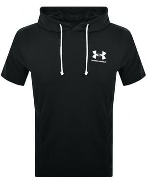 Under Armour Terry Short Sleeve Hoodie - Black