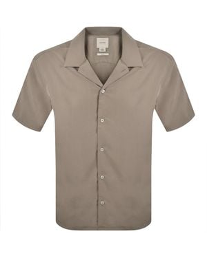 Calvin Klein Camp Collar Shirt - Gray