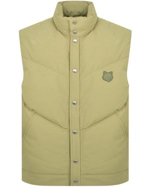 Maison Kitsuné Fox Head Puffer Gilet - Green