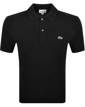 Lacoste Knit Polo T Shirt - Black