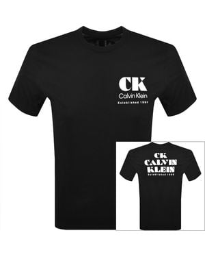 Calvin Klein Jeans Graphic T Shirt - Black