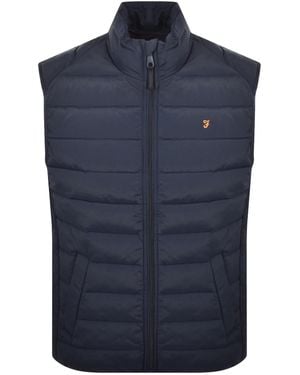 Farah Farah Kennedy Padded Gilet Yale - Blue