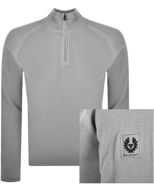 Belstaff Guide Quarter Zip Jumper - Grey