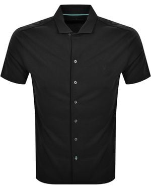 Psycho Bunny Bryan Camp Collar Shirt - Black