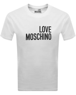 Moschino Graphic T Shirt - Grey