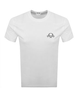 Moschino Laurel Crown Logo T Shirt - White
