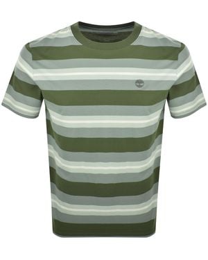 Timberland Striped T Shirt Leaf - Green