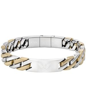 Armani Emporio Steel Eagle Id Bracelet - Metallic