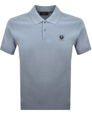 Belstaff Logo Polo T Shirt Mist - Blue