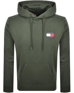 Tommy Hilfiger Essential Flag Logo Hoodie - Green