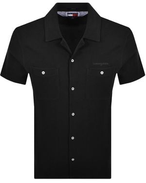 Tommy Hilfiger Waffle Camp Shirt - Black