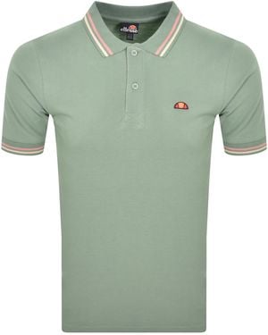 Ellesse Rooks Tipped Polo T Shirt - Green