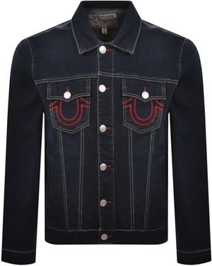 TRUE RELIGION Ladder Stitch Denim Jacket - Blue