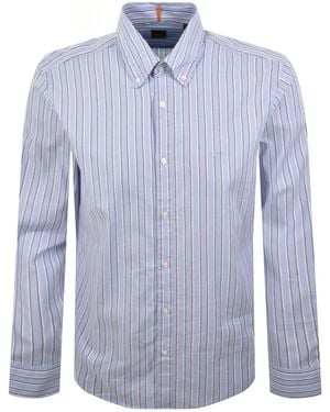 BOSS Boss Ricoplus Long Sleeved Shirt - Blue