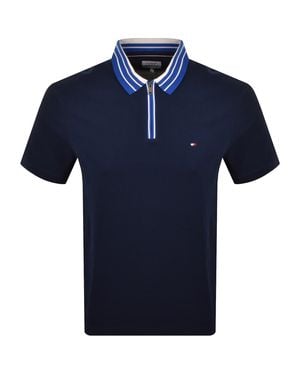 Tommy Hilfiger Zip Placket Polo - Blue