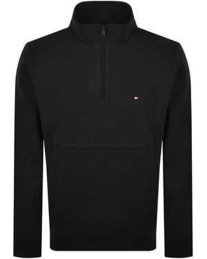 Tommy Hilfiger Quarter Zip Sweatshirt - Black