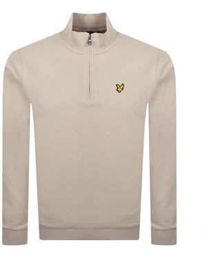 Lyle & Scott Quarter Zip Sweatshirt - Natural
