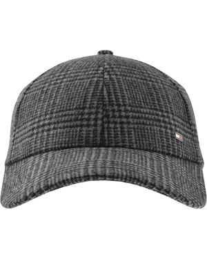Tommy Hilfiger 6 Panel Check Melton Cap - Gray