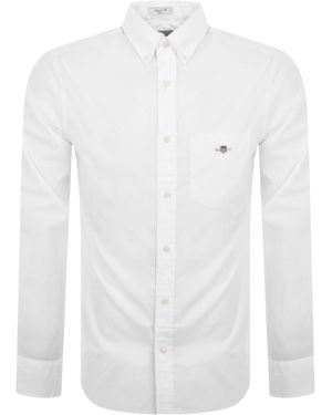 GANT Poplin Long Sleeved Shirt - White