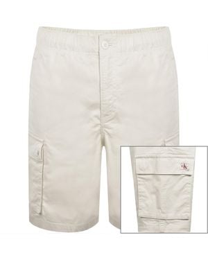 Calvin Klein Jeans Cargo Shorts - Natural