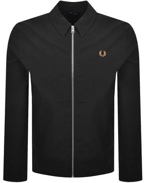 Fred Perry Seersucker Overshirt - Black