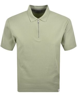 Farah Farah Dobson Zip Polo T Shirt - Green