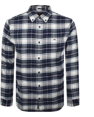 Tommy Hilfiger Flannel Check Shirt - Blue