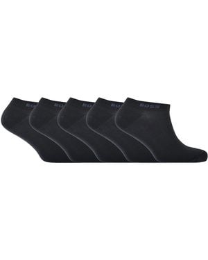 BOSS BUSINESS Boss 5 Pack Ankle Socks - Blue
